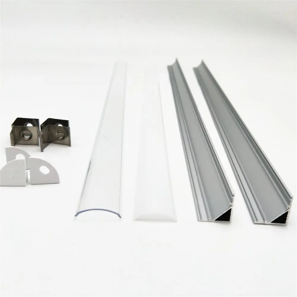10-100pcs/lot 1m led bar light housing,V shape Triangle Led aluminum profile mikly/clear cover,plastic connector,Led channel alu
10-100pcs/lot 1m led bar light housing,V shape Triangle Led aluminum profile mikly/clear cover,plastic connector,Led channel alu