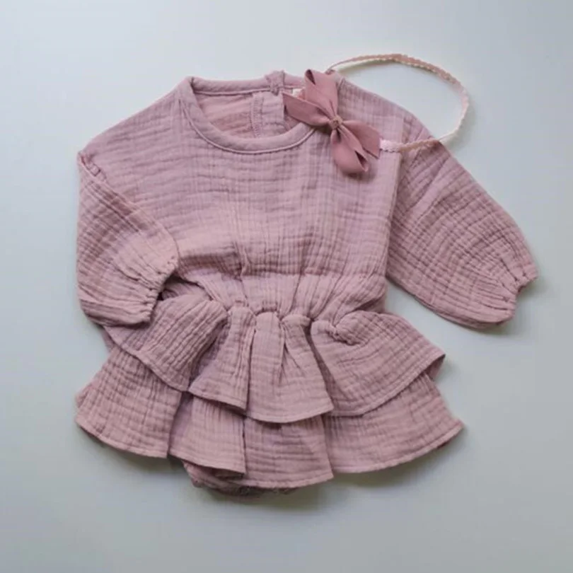 Soft breathable infant newborn baby dress cotton long sleeve jumpsuit toddler girls costumes baby onesies Spring
Soft breathable infant newborn baby dress cotton long sleeve jumpsuit toddler girls costumes baby onesies Spring