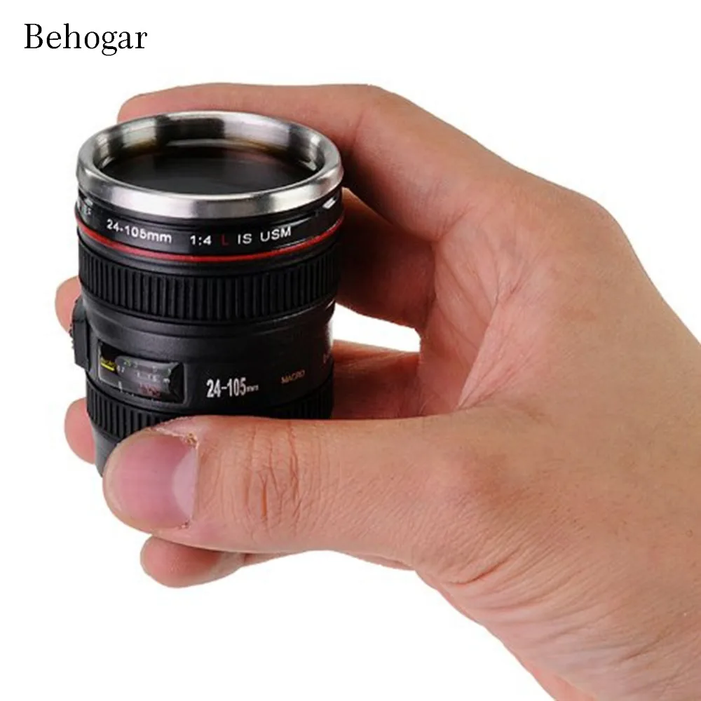 Behogar Mini Camera Lens Mug Cup 24-105mm 1:1 Coffee Coffe Tea Cup Travel Mug Stainless Steel with Key Chain Keyring Lid Copos
Behogar Mini Camera Lens Mug Cup 24-105mm 1:1 Coffee Coffe Tea Cup Travel Mug Stainless Steel with Key Chain Keyring Lid Copos
