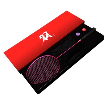 Carbon Fiber Rose Red Badminton Racket High Tension Offensive Type Single Shoot With Free Gift Box Grips And Strings Q1329CMD
Carbon Fiber Rose Red Badminton Racket High Tension Offensive Type Single Shoot With Free Gift Box Grips And Strings Q1329CMD