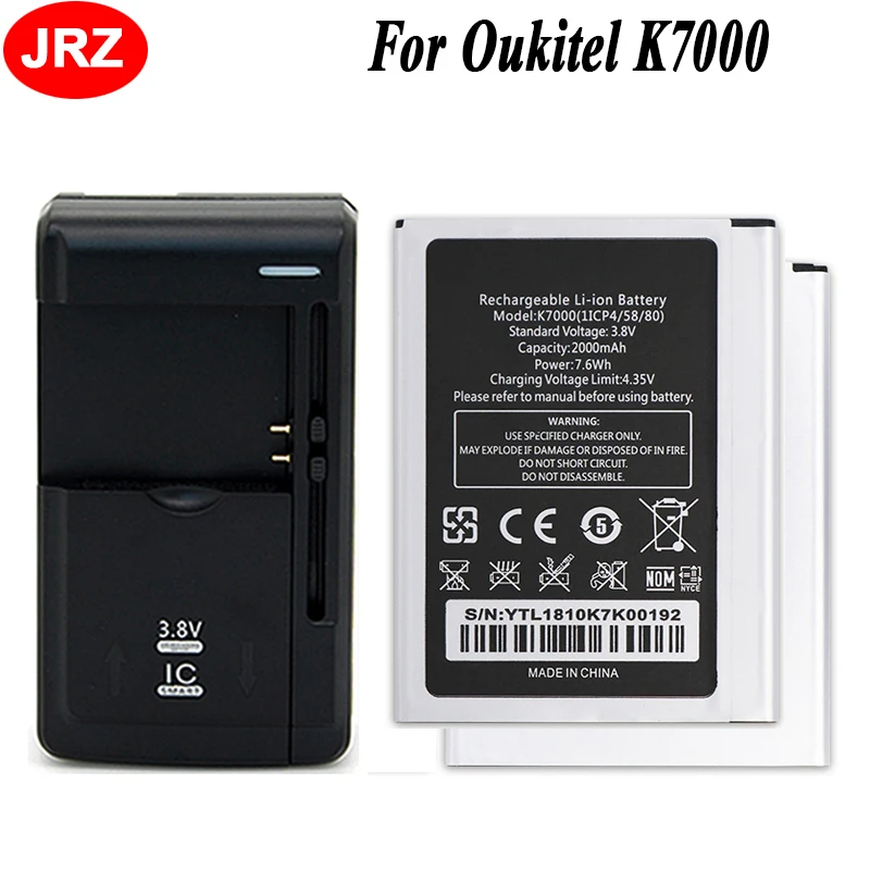 JRZ 1LOT=2PCS For Oukitel K7000 Phone Battery 2000mAh High Quality Replacement Batteries +1PC Universal Dock Charger
JRZ 1LOT=2PCS For Oukitel K7000 Phone Battery 2000mAh High Quality Replacement Batteries +1PC Universal Dock Charger