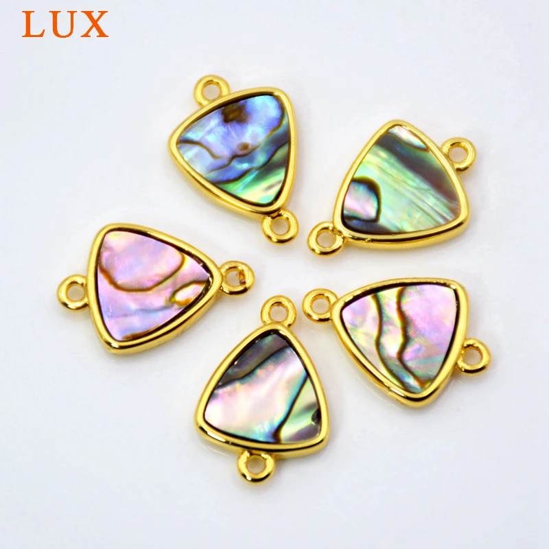 Wholesale Natural abalone shell connector beads triangle abalone shell pendant DIY bracelet necklace jewely
Wholesale Natural abalone shell connector beads triangle abalone shell pendant DIY bracelet necklace jewely