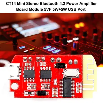 CT14 Micro Bluetooth 4.2 Mini Stereo Power Amplifier Board Module 5VF 5W+5W with USB Charging Port for Refitting Loudspeaker Box
CT14 Micro Bluetooth 4.2 Mini Stereo Power Amplifier Board Module 5VF 5W+5W with USB Charging Port for Refitting Loudspeaker Box