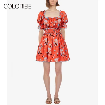 COLOREE 2019 Self Portrait Summer Dress Red Printed Elastic Waist Puff Sleeve Square Collar Chiffon Sweet Mini Dress
COLOREE 2019 Self Portrait Summer Dress Red Printed Elastic Waist Puff Sleeve Square Collar Chiffon Sweet Mini Dress