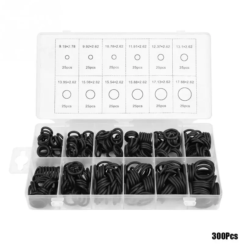 300Pcs/Set Rubber O-ring Washer Seals Assortment Kit Seal Gasket Universal Black O Rings With Box 12 Types rubber seal ring
300Pcs/Set Rubber O-ring Washer Seals Assortment Kit Seal Gasket Universal Black O Rings With Box 12 Types rubber seal ring