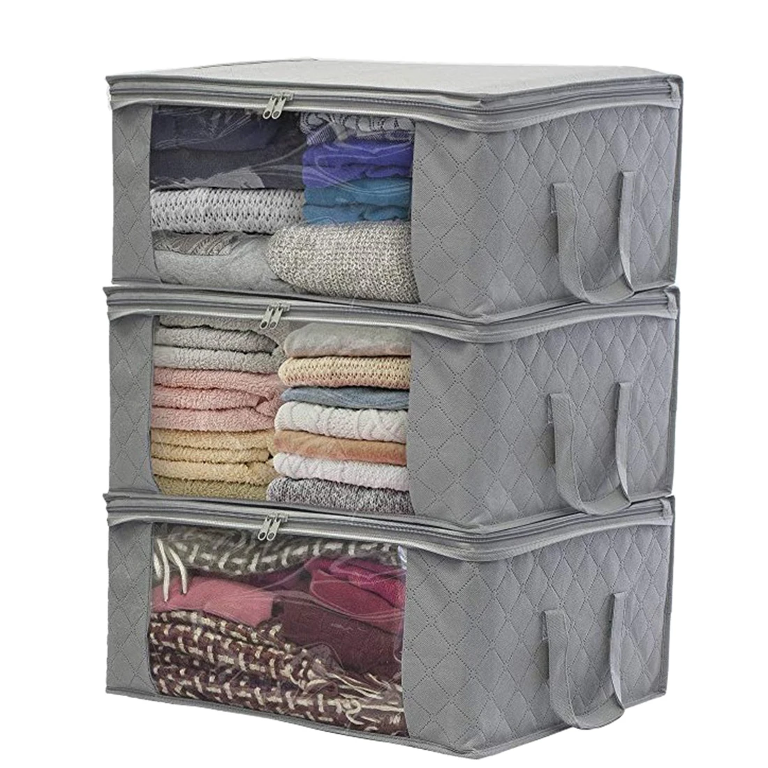 1/3Pcs Non-woven Foldable Portable Clothes Organizer Tidy Pouch Suitcase Home Storage Box Quilt Storage Container Bag - Grey
1/3Pcs Non-woven Foldable Portable Clothes Organizer Tidy Pouch Suitcase Home Storage Box Quilt Storage Container Bag - Grey