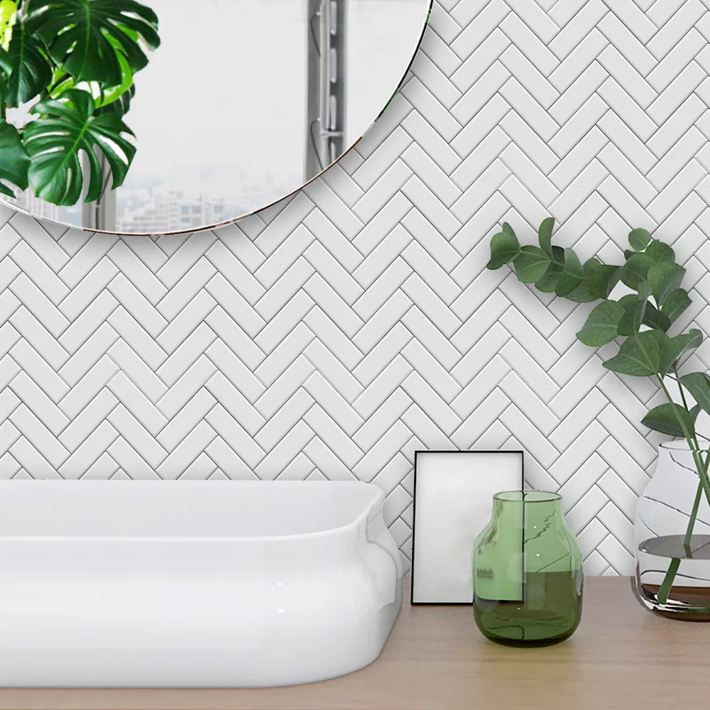 White Chevron Tiles Tile Stickers Waterproof Removable Kitchen Wall Sticker For Bathroom Dinner Table Home Decoration
White Chevron Tiles Tile Stickers Waterproof Removable Kitchen Wall Sticker For Bathroom Dinner Table Home Decoration