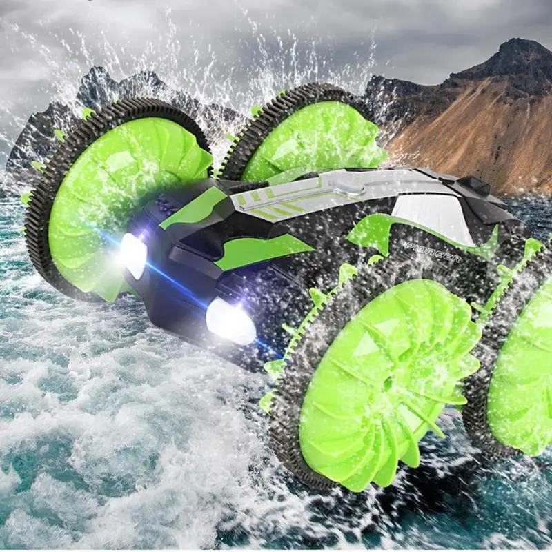 360 Degree Rotation RC Car Driving On Water and Land Crawler Roll Car Toys 
360 Degree Rotation RC Car Driving On Water and Land Crawler Roll Car Toys