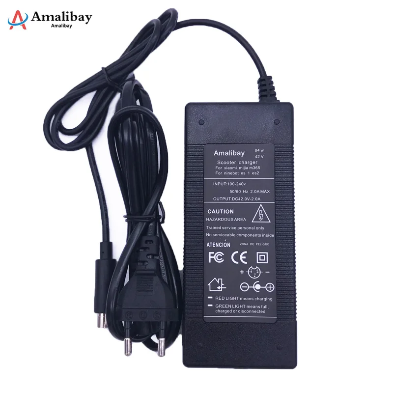 Electric Scooter Charger Adapter 42v 2A EU US for Mijia Pro M365 Ninebot Es1 Es2 Scooter Skateboard Parts Power Charger
Electric Scooter Charger Adapter 42v 2A EU US for Mijia Pro M365 Ninebot Es1 Es2 Scooter Skateboard Parts Power Charger