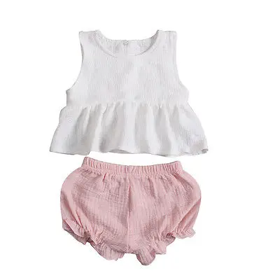 0-24M Kids Baby Girls Summer Outfits Clothes Sleeveless Tutu Tops+ Pink Triangle shorts 2PCS Sunsuit Clothing Set
0-24M Kids Baby Girls Summer Outfits Clothes Sleeveless Tutu Tops+ Pink Triangle shorts 2PCS Sunsuit Clothing Set