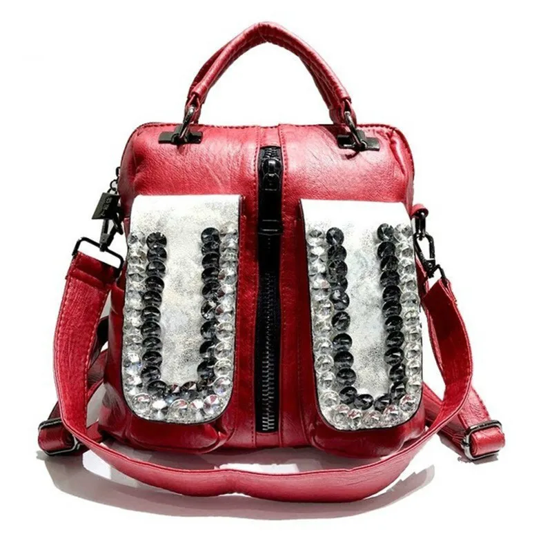 Kajie 2019 Fashion Genuine Leather Diamond Drill Black Vintage Designer Cool Backpack Female Women Sac A Dos Kanken Bagpack
Kajie 2019 Fashion Genuine Leather Diamond Drill Black Vintage Designer Cool Backpack Female Women Sac A Dos Kanken Bagpack