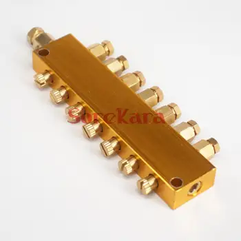 Aluminum Inlet 6mm Out 4mm 7 Way Lube Oil Piston Distributor Value Manifold Block for Centralized Lubrication System
Aluminum Inlet 6mm Out 4mm 7 Way Lube Oil Piston Distributor Value Manifold Block for Centralized Lubrication System
