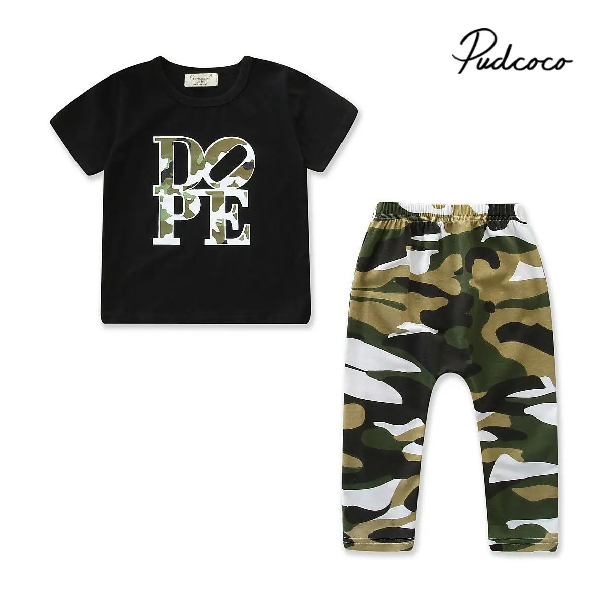 Fashion Baby Boy Sport Clothes Set Short Sleeve T-shirt Tops Pants for Children Cloth Kid Toddler Clothing Tracksuit | Мать и ребенок
