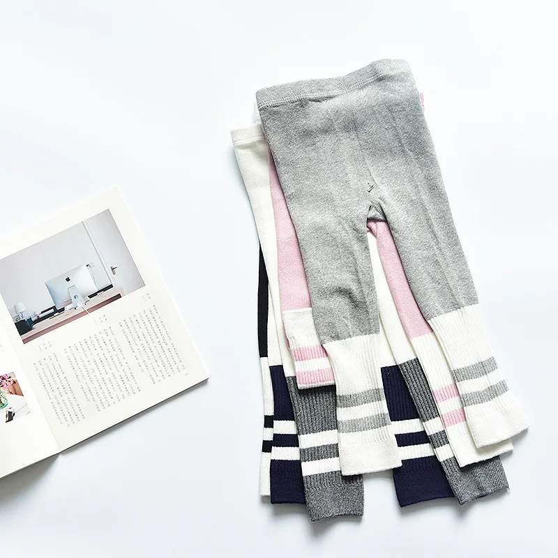 Cotton Baby Leggings Cotton Striped Knit Girl Color Matching Leggings Nine Points Combed Cotton Stocking
Cotton Baby Leggings Cotton Striped Knit Girl Color Matching Leggings Nine Points Combed Cotton Stocking