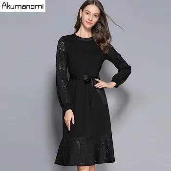 Autumn Lace Patchwork Dress Women Clothing O-neck Full Sleeve A-line Fish Tail Hem Spring Dress Plus Size 5xL 4XL 3xl 2xl Xl-M
Autumn Lace Patchwork Dress Women Clothing O-neck Full Sleeve A-line Fish Tail Hem Spring Dress Plus Size 5xL 4XL 3xl 2xl Xl-M