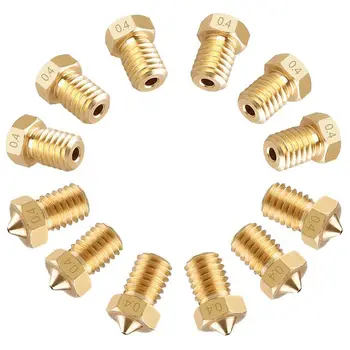 3D Printer Nozzle, 12Pcs M6 0.4MM Brass Extruder Print Head for E3D Makerbot 3D Printers
3D Printer Nozzle, 12Pcs M6 0.4MM Brass Extruder Print Head for E3D Makerbot 3D Printers