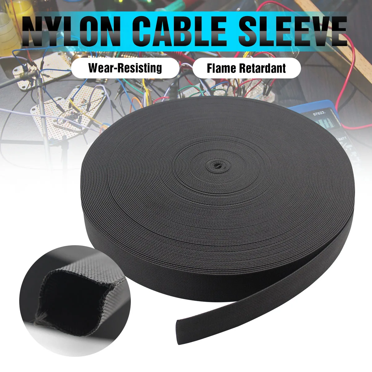 SWILET 1PC 5cmx7.5m 32mm 25' Nylon Protective Sleeve Sheath Cable Cover Tig Plasma Torch Hydraulic Hose Cable Sleeves
SWILET 1PC 5cmx7.5m 32mm 25' Nylon Protective Sleeve Sheath Cable Cover Tig Plasma Torch Hydraulic Hose Cable Sleeves