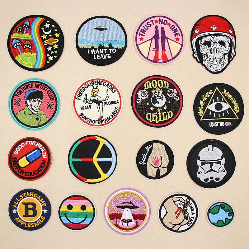 PGY Round UFO Parches Stalker Skull Scenery Space Patch Astronaut Embroidered Iron On Patches For Clothes Stripe Sticker Badge
PGY Round UFO Parches Stalker Skull Scenery Space Patch Astronaut Embroidered Iron On Patches For Clothes Stripe Sticker Badge