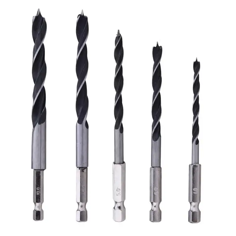5pcs Drill Bit Set 1/4" Hex Shank Wood HCS Drill Bit Set 4 5 6 8 10mm Quick Change Metal Tools Hex Cordless Screwdrivers
5pcs Drill Bit Set 1/4" Hex Shank Wood HCS Drill Bit Set 4 5 6 8 10mm Quick Change Metal Tools Hex Cordless Screwdrivers