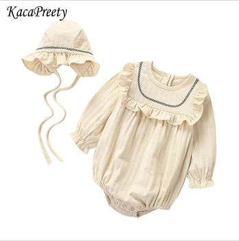 Cotton linen long sleeve baby romper Spring autumn ruffles lace newborn baby jumpsuit toddler kids overalls children pajamas
Cotton linen long sleeve baby romper Spring autumn ruffles lace newborn baby jumpsuit toddler kids overalls children pajamas
