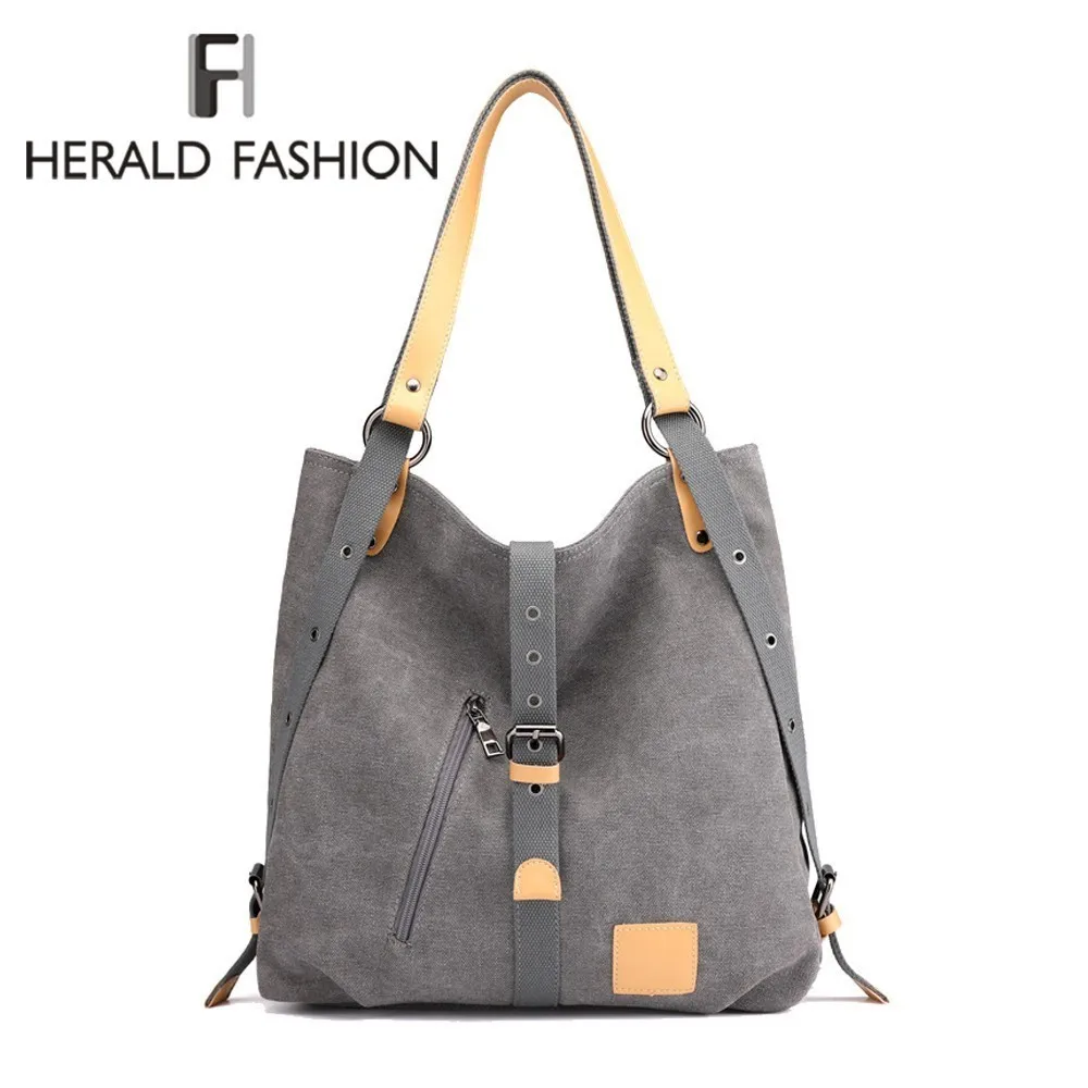 Herald Fashion Large Pocket Casual Tote Women's Handbag Shoulder Handbags Canvas Leather Capacity Bags For Women Bolsas Sac
Herald Fashion Large Pocket Casual Tote Women's Handbag Shoulder Handbags Canvas Leather Capacity Bags For Women Bolsas Sac