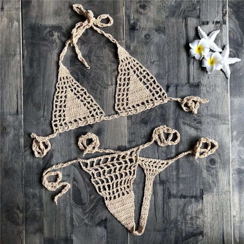 Women Crochet Micro Bikini G Thong String Mini Bikini Set Micro Swimwear Lingerie Women Sets
Women Crochet Micro Bikini G Thong String Mini Bikini Set Micro Swimwear Lingerie Women Sets