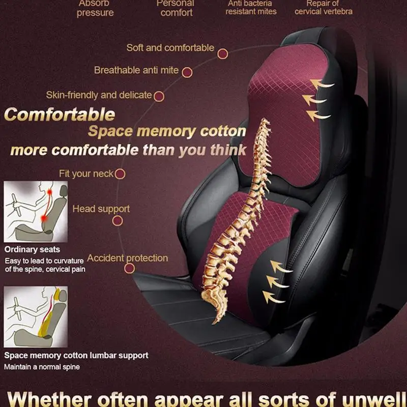 Car Neck Bolster Headrest 3D Space Breathable Memory Cotton Waist Vehicle Pillow Spine Care Relieve Driving Fatigue
Car Neck Bolster Headrest 3D Space Breathable Memory Cotton Waist Vehicle Pillow Spine Care Relieve Driving Fatigue