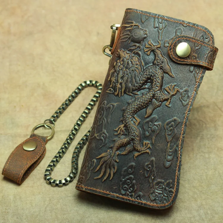 Beallysy Genuine Leather Wallet Leather Clutch Bag Vintage Card Wallets 2019 Crazy Horse Long Men's Wallet With Dragon Pattern
Beallysy Genuine Leather Wallet Leather Clutch Bag Vintage Card Wallets 2019 Crazy Horse Long Men's Wallet With Dragon Pattern