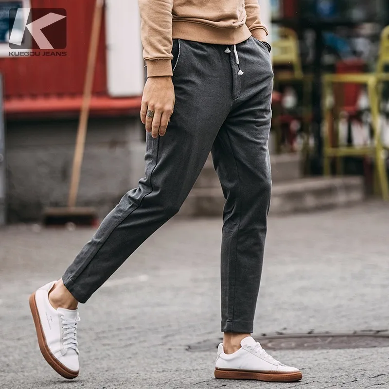 Autumn Men Casual Pants 100% Cotton Gray Color Pocket For Man Fashion Slim Fit 2018 New Male Wear Long Straight Trousers 1930
Autumn Men Casual Pants 100% Cotton Gray Color Pocket For Man Fashion Slim Fit 2018 New Male Wear Long Straight Trousers 1930