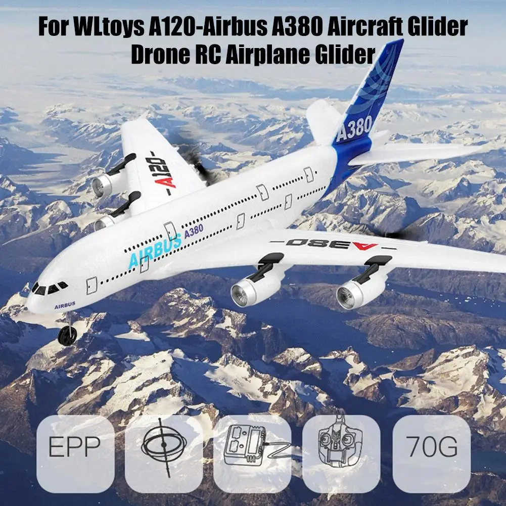 For WLtoys A120-Airbus A380 Aircraft Glider Drone RC Airplane Glider EPP Material, Very Resistant To Impact
For WLtoys A120-Airbus A380 Aircraft Glider Drone RC Airplane Glider EPP Material, Very Resistant To Impact