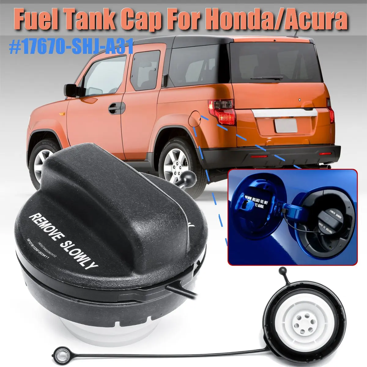 17670-SHJ-A31 Fuel Gas Petrol Filler Tank Cap for Honda for CR-V Pilot Ridgeline S2000 for Acura TSX TL RSX MDX
17670-SHJ-A31 Fuel Gas Petrol Filler Tank Cap for Honda for CR-V Pilot Ridgeline S2000 for Acura TSX TL RSX MDX
