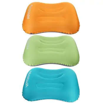 

Portable Pillow Travel Air Cushion Inflatable Double Sided Flocking Cushion Camp Beach Car Plane Hotel Head Rest Bed Sleep Neck