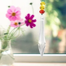 Chakra Spectra 1 Suncatcher 1 Suncatcher szkło kryształowe wahadło lampa pryzmaty części Feng Shui zawieszki 26 cm/29 cm(China)
