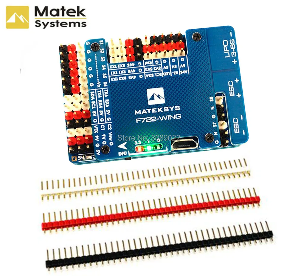 Original Matek Systems F722 WING Flight Controller STM32F722RET6 3~6S Flight Controller Built-in OSD for Fly Wing Fixed Wing DIY
Original Matek Systems F722 WING Flight Controller STM32F722RET6 3~6S Flight Controller Built-in OSD for Fly Wing Fixed Wing DIY