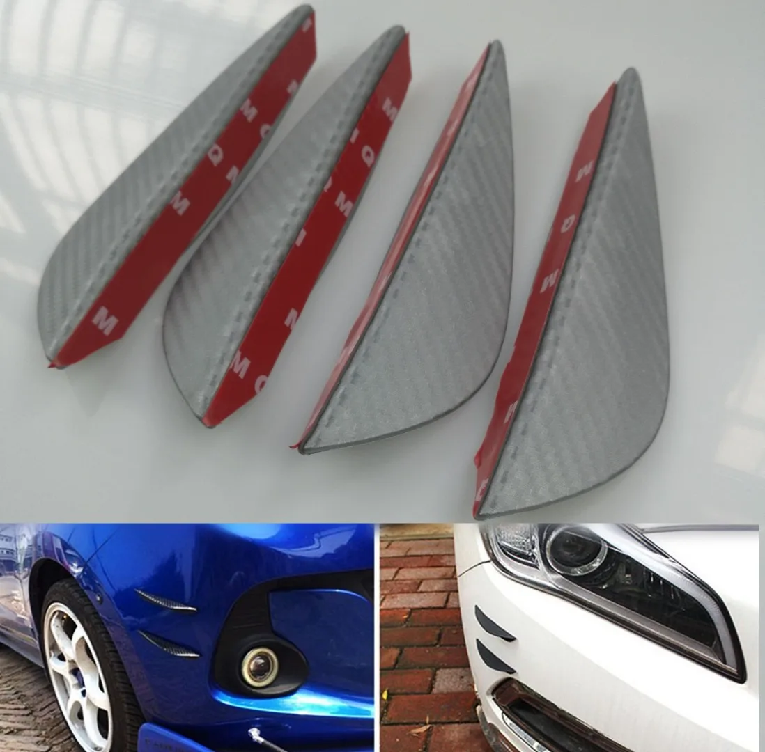 4pcs ABS Matte Silver Carbon Fiber Car Spoiler Canards Fit Front Bumper Lip Splitter Fin Air Knife Auto Body Kit Valence Chin A
4pcs ABS Matte Silver Carbon Fiber Car Spoiler Canards Fit Front Bumper Lip Splitter Fin Air Knife Auto Body Kit Valence Chin A