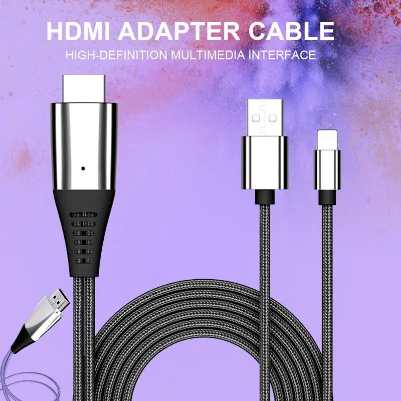 2M HDMI Adapter Cable Digital AV Adapter Support 1080P HDTV Compatible With For IPhone Xs MAX XR X 8 7 6 Plus
2M HDMI Adapter Cable Digital AV Adapter Support 1080P HDTV Compatible With For IPhone Xs MAX XR X 8 7 6 Plus