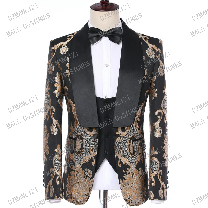 Terno Masculino Slim Fit 2019 Brand Tuxedo 3 Piece Suits Men Paisley Embroidery Wedding Dress Groom Suits Costume Homme Mariage
Terno Masculino Slim Fit 2019 Brand Tuxedo 3 Piece Suits Men Paisley Embroidery Wedding Dress Groom Suits Costume Homme Mariage