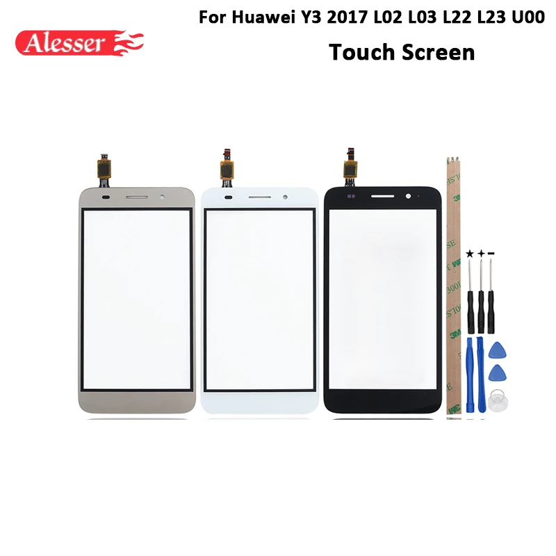 Алессер для Huawei Y3 2017 L02 L03 L22 L23 U00 сенсорный экран Запасные части Y5 lite Сенсорная