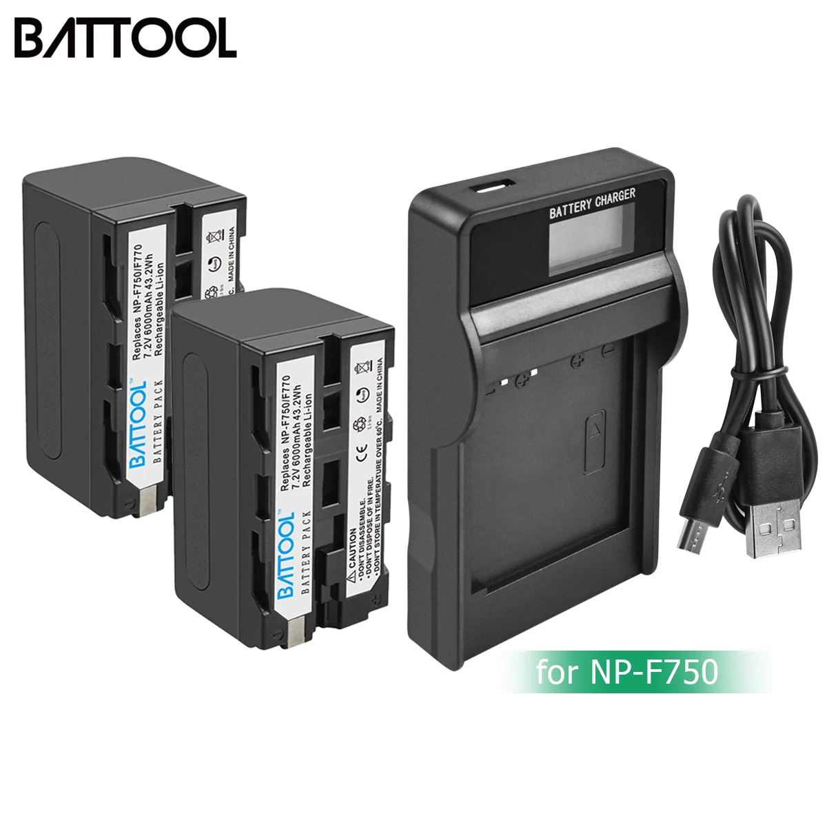 BATTOOL 6000mAh NP-F770 NP-F750 NP F770 np f750 NPF770 750 Batteries+LCD Charger For Sony NP-F550 NP-F770 NP-F750 F960 F970
BATTOOL 6000mAh NP-F770 NP-F750 NP F770 np f750 NPF770 750 Batteries+LCD Charger For Sony NP-F550 NP-F770 NP-F750 F960 F970