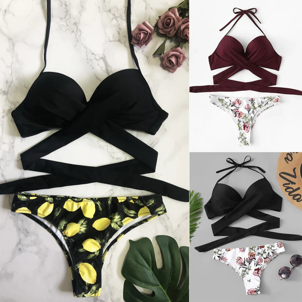 2019 New Style Fashion Hot Women's Bikini Set Bandage Push-Up Padded Swimwear Bandage Print Bathing
2019 New Style Fashion Hot Women's Bikini Set Bandage Push-Up Padded Swimwear Bandage Print Bathing