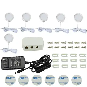 SOLLED 6 in 1 Under Cabinet LED Lights Kit for Kitchen Counter Closet Aluminum Alloy Puck Lamps with Switch
SOLLED 6 in 1 Under Cabinet LED Lights Kit for Kitchen Counter Closet Aluminum Alloy Puck Lamps with Switch