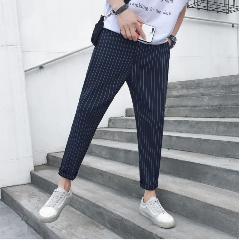 Men's Trousers 2019 Spring New Youth Popular Stripes Casual Nine Points Harlan Feet Pants Large Size M-5XL Casual Men's Clothing
Men's Trousers 2019 Spring New Youth Popular Stripes Casual Nine Points Harlan Feet Pants Large Size M-5XL Casual Men's Clothing