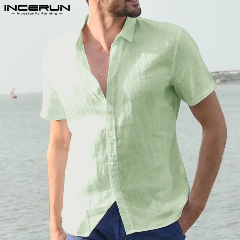 INCERUN Summer Fashion Short Sleeve Shirt Men Lapel Neck Streetwear Cotton Button Tops Mens Casual Shirts 2019 Camisa Masculina
INCERUN Summer Fashion Short Sleeve Shirt Men Lapel Neck Streetwear Cotton Button Tops Mens Casual Shirts 2019 Camisa Masculina