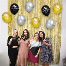 Juego de globos de látex redondos de 30 piezas para globos de cumpleaños, globos para fiestas de 40 cumpleaños, globos decorativos para bodas(China)