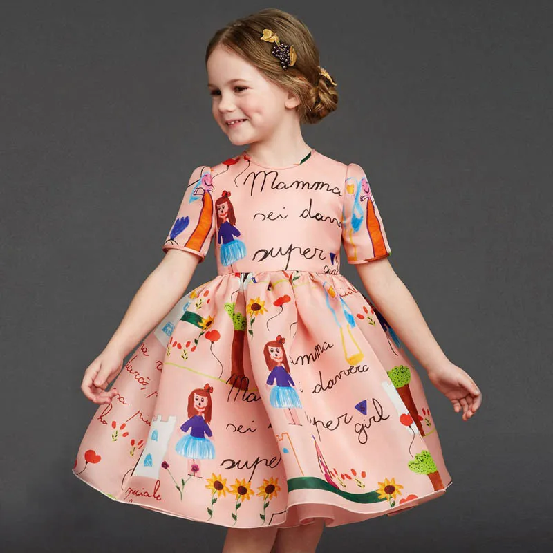 2019 Princess Dress for Girls Cartoon Graffiti Summer Party Dresses Baby Girl Clothes Costume Kids Robe Enfant Fancy Sash Dress
2019 Princess Dress for Girls Cartoon Graffiti Summer Party Dresses Baby Girl Clothes Costume Kids Robe Enfant Fancy Sash Dress