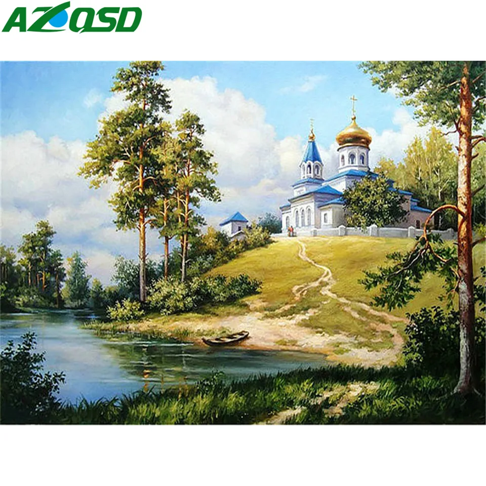AZQSD Diamond Embroidery Sale Landscape Picture Rhinestones Full Round Drill Diamond Painting Summer Scenic Handmade Home Decor
AZQSD Diamond Embroidery Sale Landscape Picture Rhinestones Full Round Drill Diamond Painting Summer Scenic Handmade Home Decor
