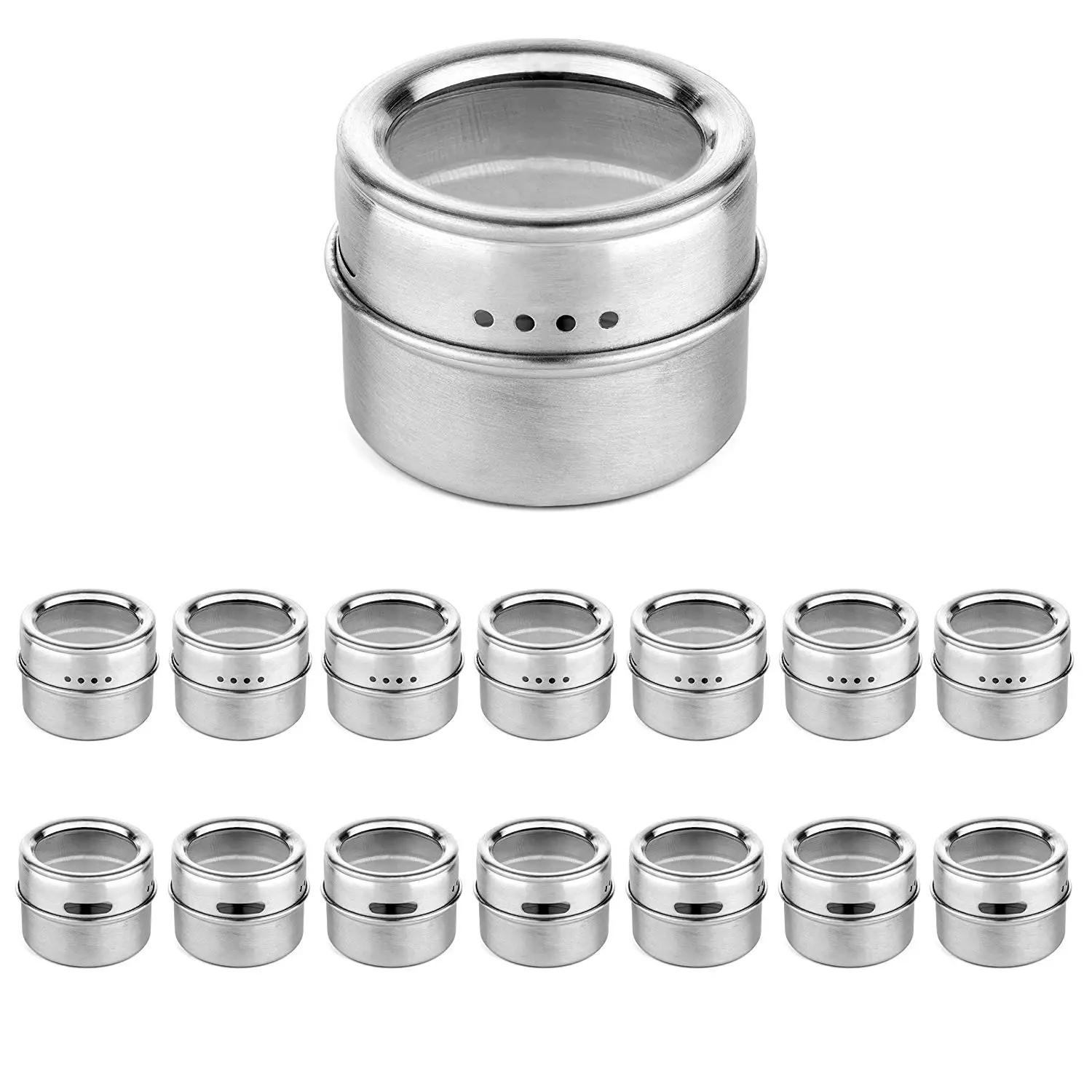 Magnetic Spice Jar With A Strong Transparent Top Cover. Stainless Steel Round Storage Spice Jar, Shake Or Flip, Magnetic Can,
Magnetic Spice Jar With A Strong Transparent Top Cover. Stainless Steel Round Storage Spice Jar, Shake Or Flip, Magnetic Can,