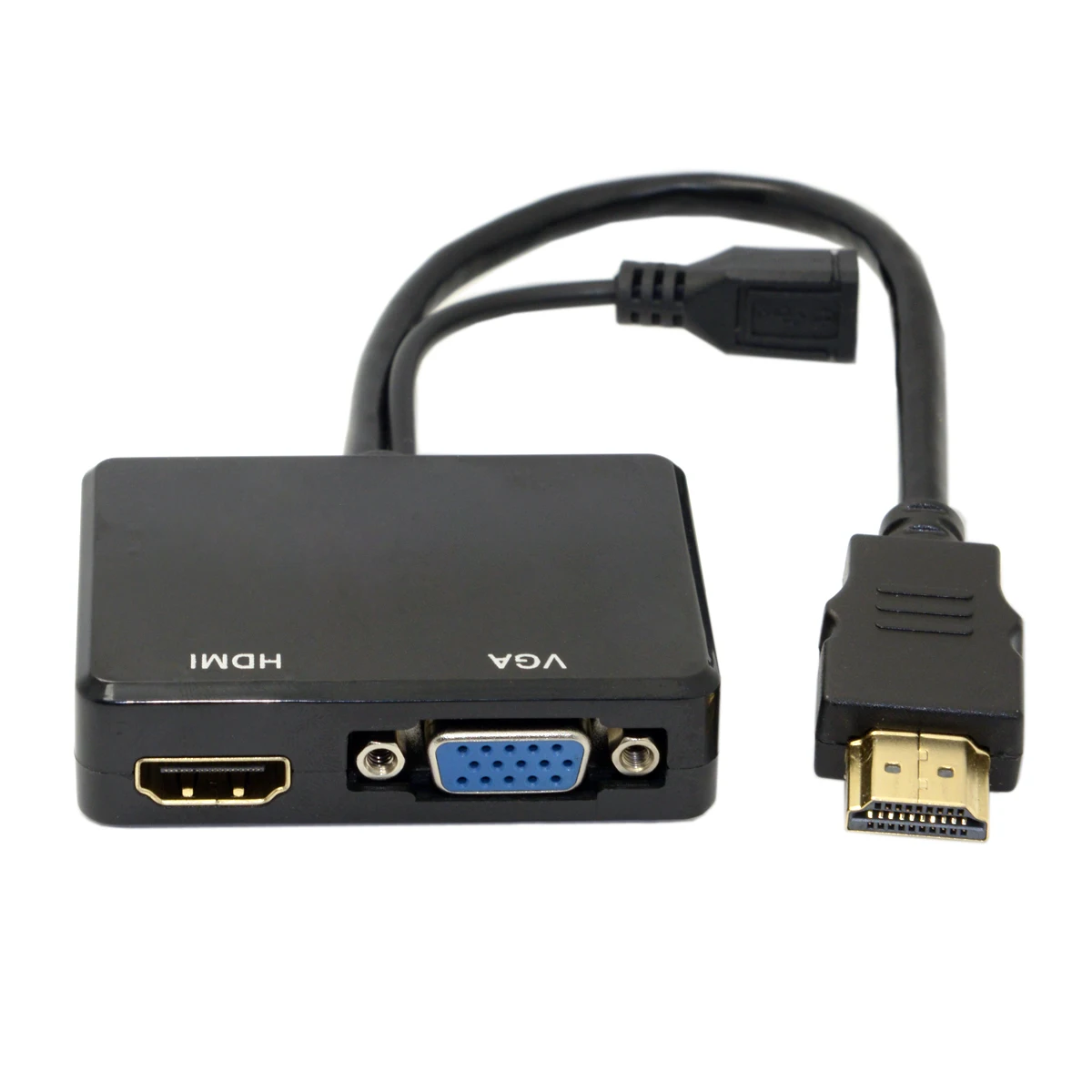 Zihan HDMI to VGA & HDMI Female Splitter with Audio Video Cable Converter Adapter For HDTV PC Monitor
Zihan HDMI to VGA & HDMI Female Splitter with Audio Video Cable Converter Adapter For HDTV PC Monitor