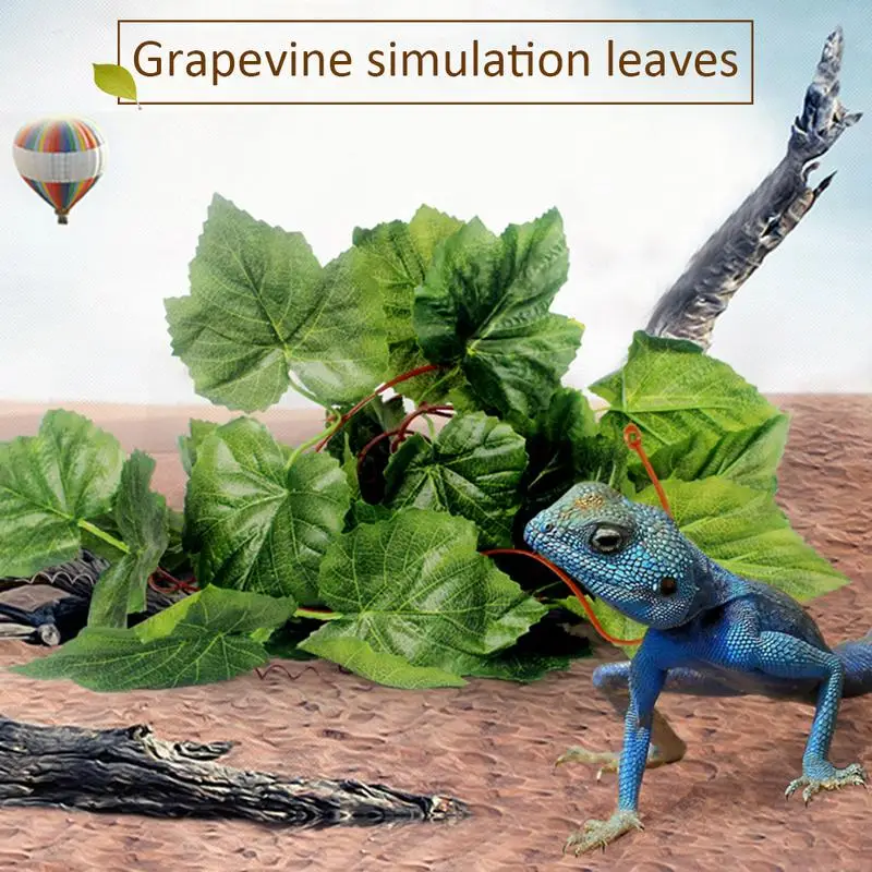 Simulated Leaf Grape Vine Rattan Home Decoration Pet Reptile Turtle Fish Tank Decorative Leaf Reptile Terrarium Decoration
Simulated Leaf Grape Vine Rattan Home Decoration Pet Reptile Turtle Fish Tank Decorative Leaf Reptile Terrarium Decoration