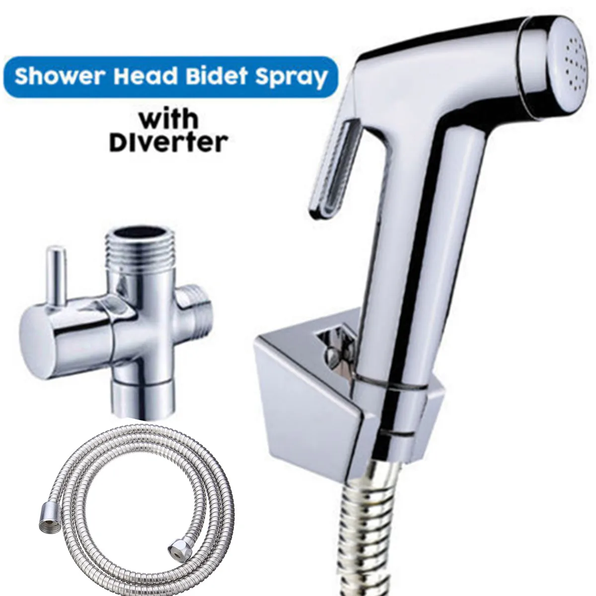 

Stainless Steel Hand Held Shower Head Toilet Bidet Sprayer Tap Set Portable Washer Jet Guns Seat Bidet Handheld Hygienic Spray